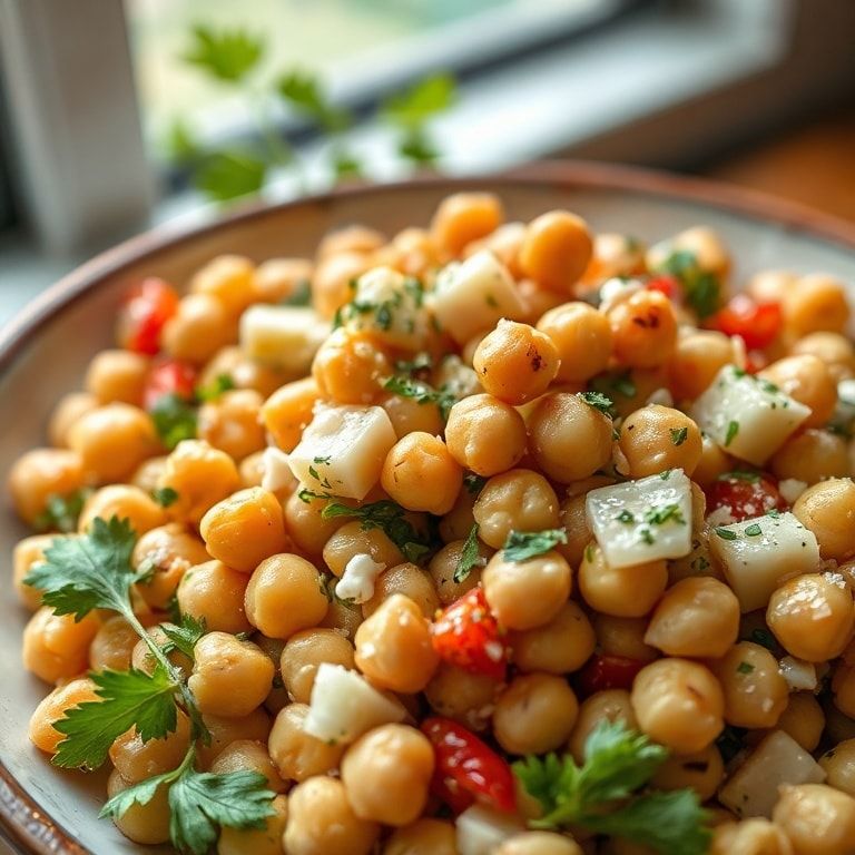 Crunchy Chickpea Bean Salad Recipe – Easy Homemade Toss for Quick Meals