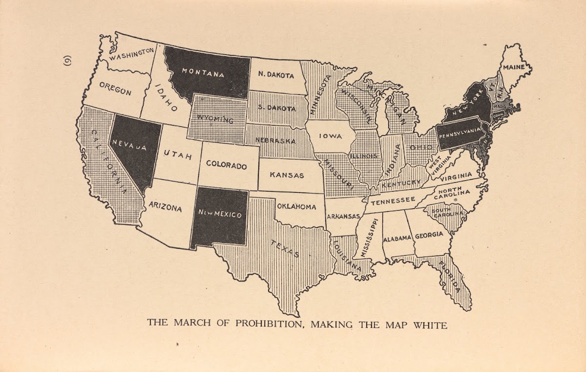 The March Of Prohibition  Making The Map White 1915