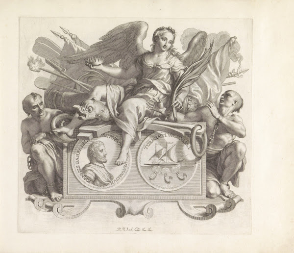 Portret van Giovanni Barbarigo en de personificatie van Militaire Overwinning 16
