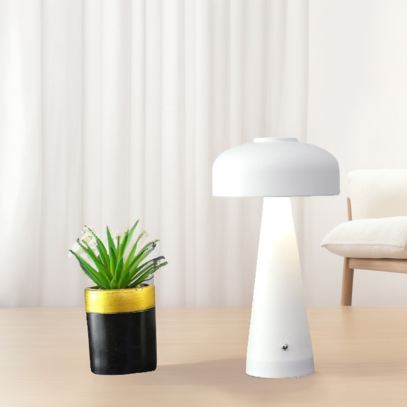 Bedside lamp with touch switch, rechargeable