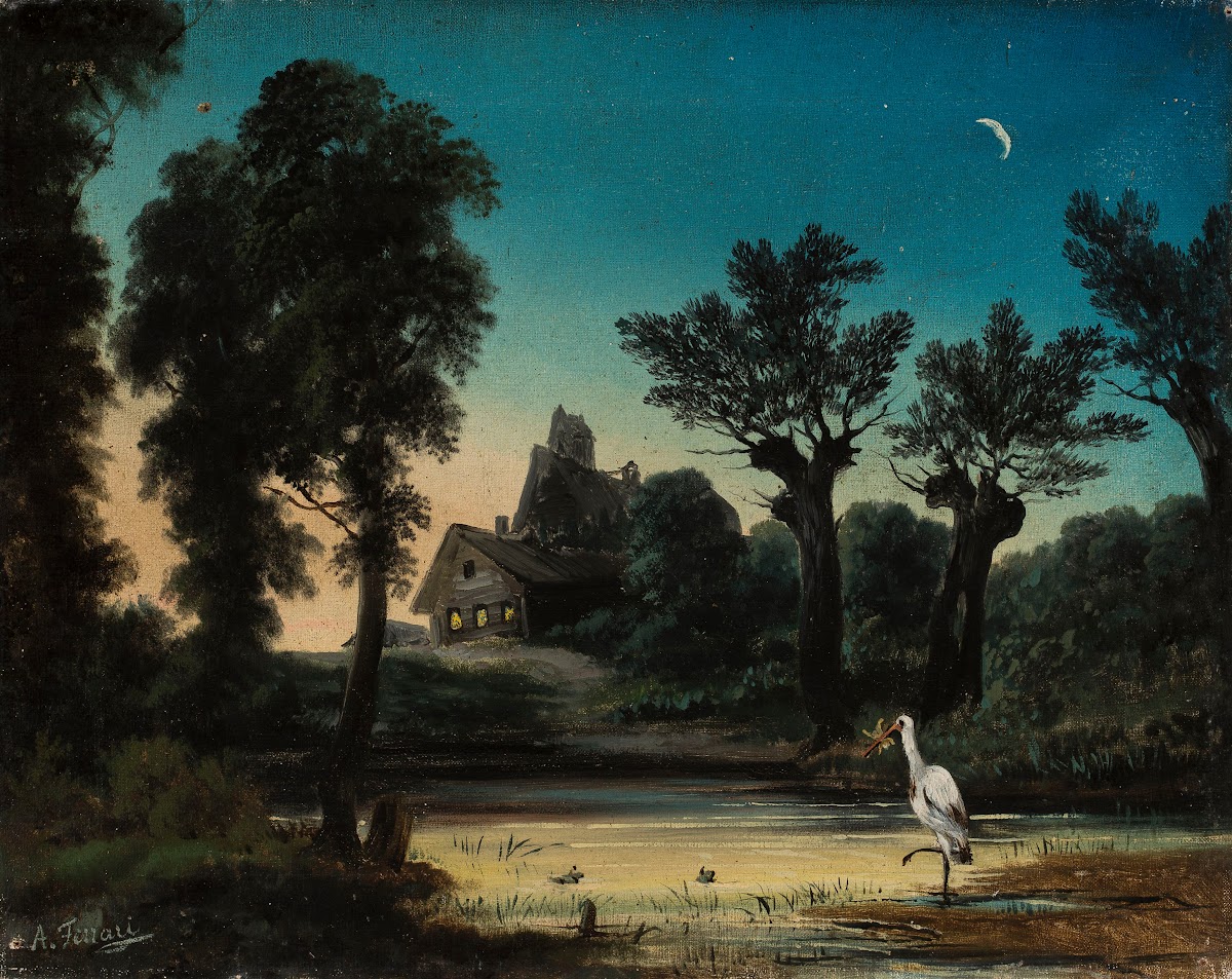 Landscape With Astork