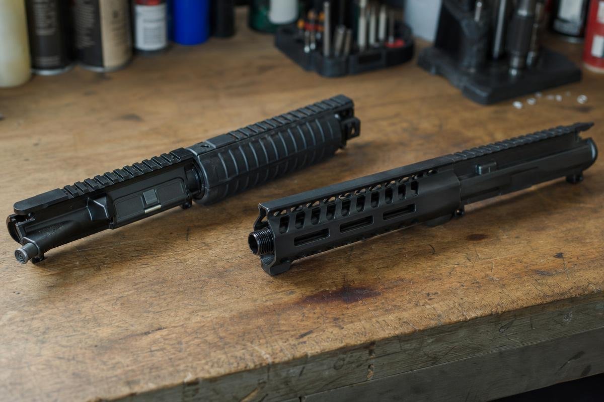 free float vs drop in handguard comparison on AR-15 upper receiver