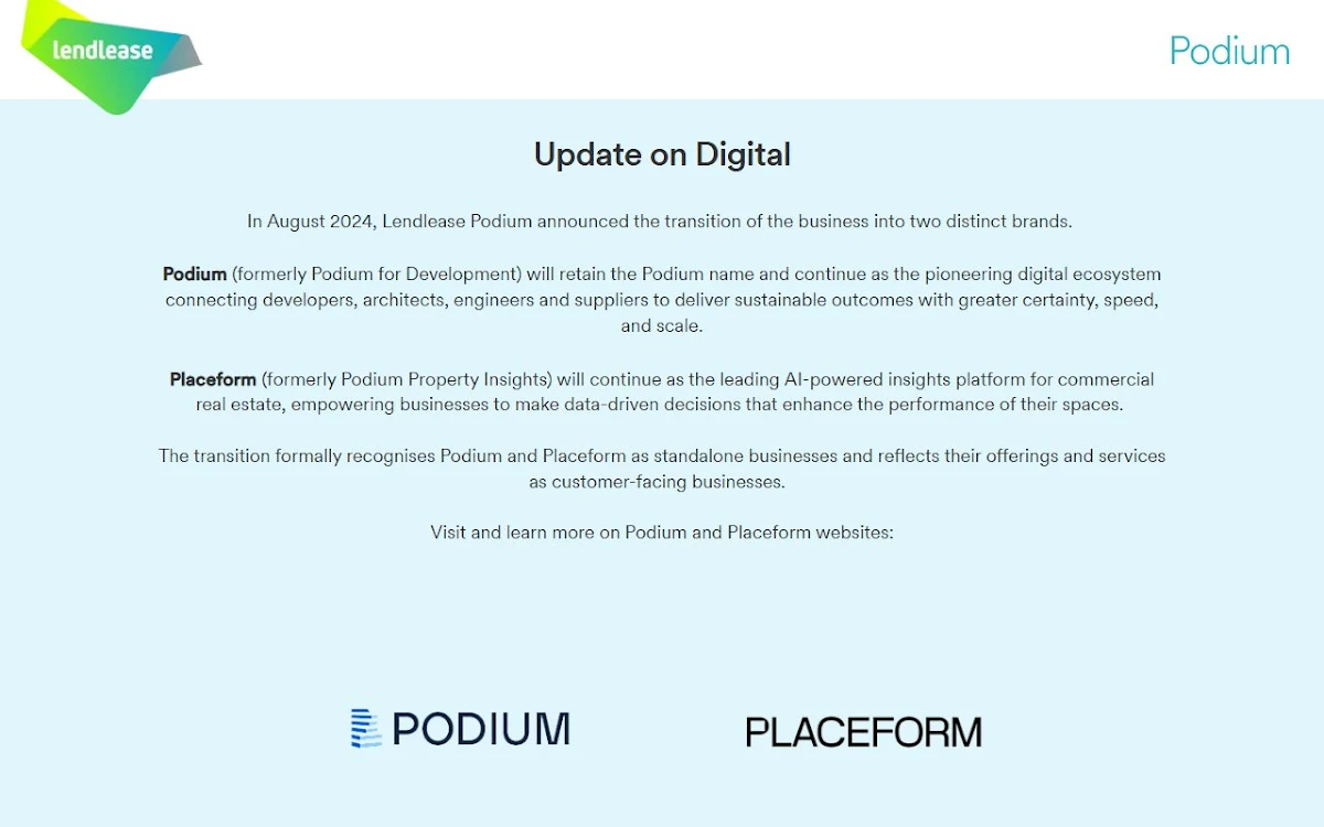 Captura de Podium Property Insights