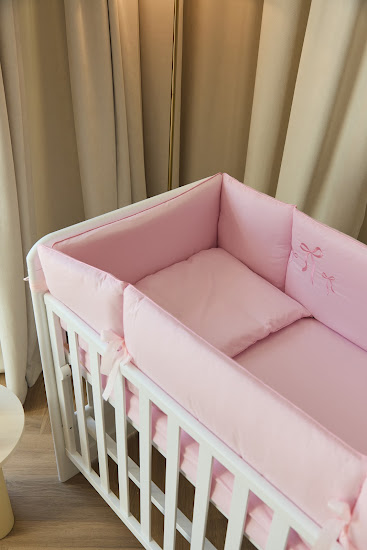 Bedding set for a baby crib 6 el Twins Belle pink