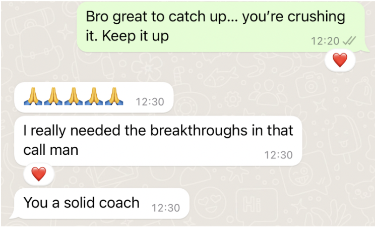 Client testimonial