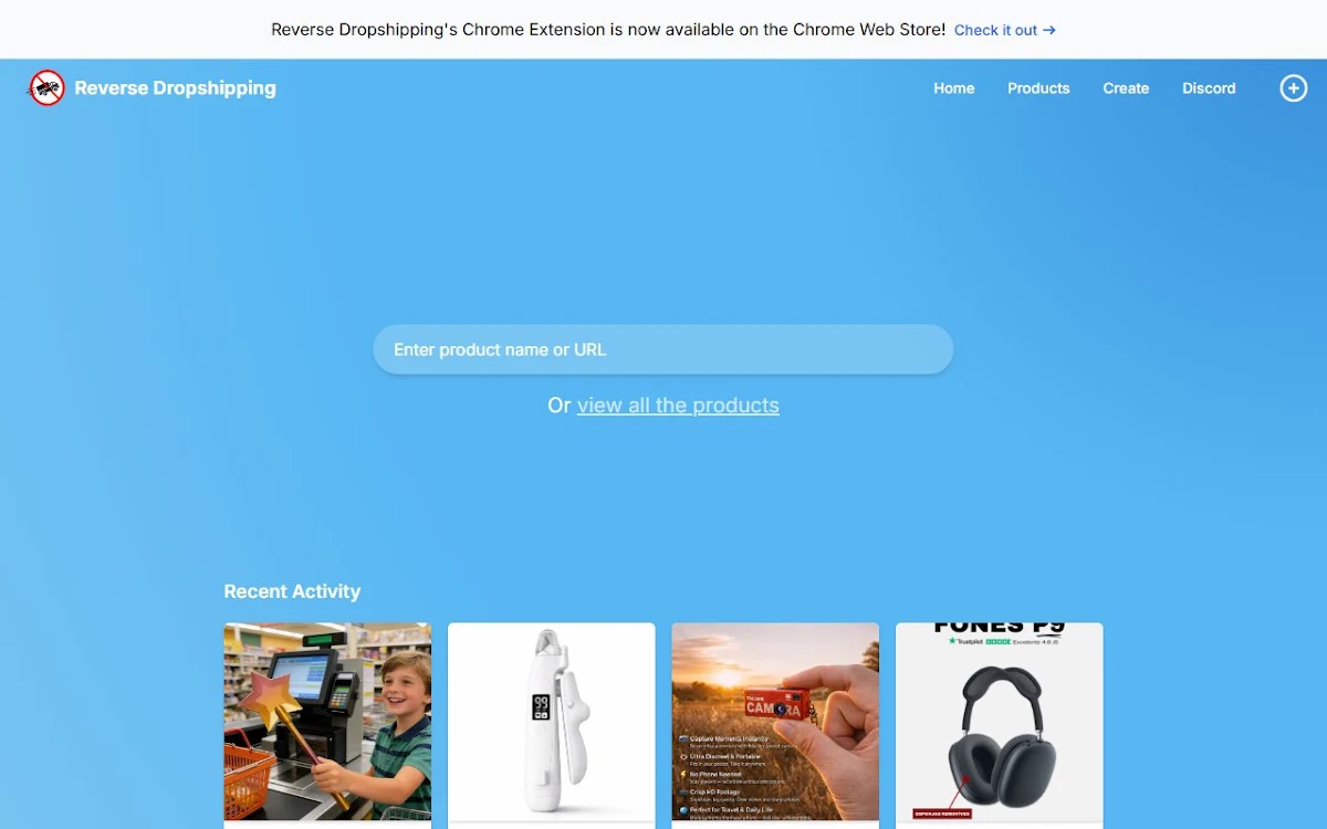 Captura de Reverse Dropshipping
