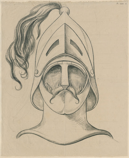 Head of a christian knight in armour