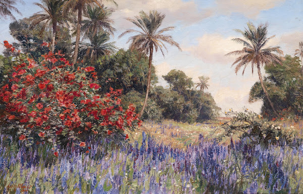 Südliche Landschaft mit Lavendel