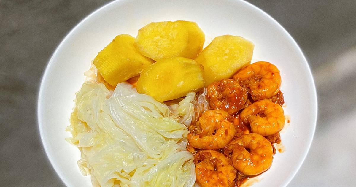 Tôm sốt teriyaki vị cam🍊Eatclean