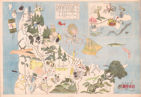 Manga Ryokō Nihonzenzu Manga Travel Map Of Japan Pl13 1925