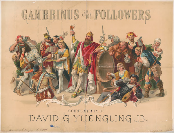 Gambrinus and his followers compliments of David G Yuengling Jr 1880