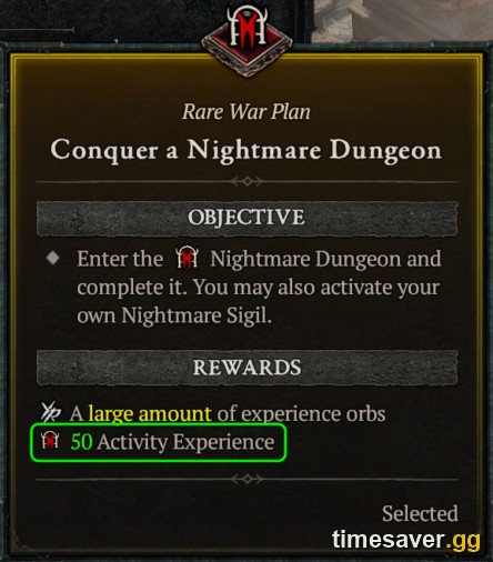 Diablo 4 Season 14 War Plans board — Marks of El'Druin currency overview