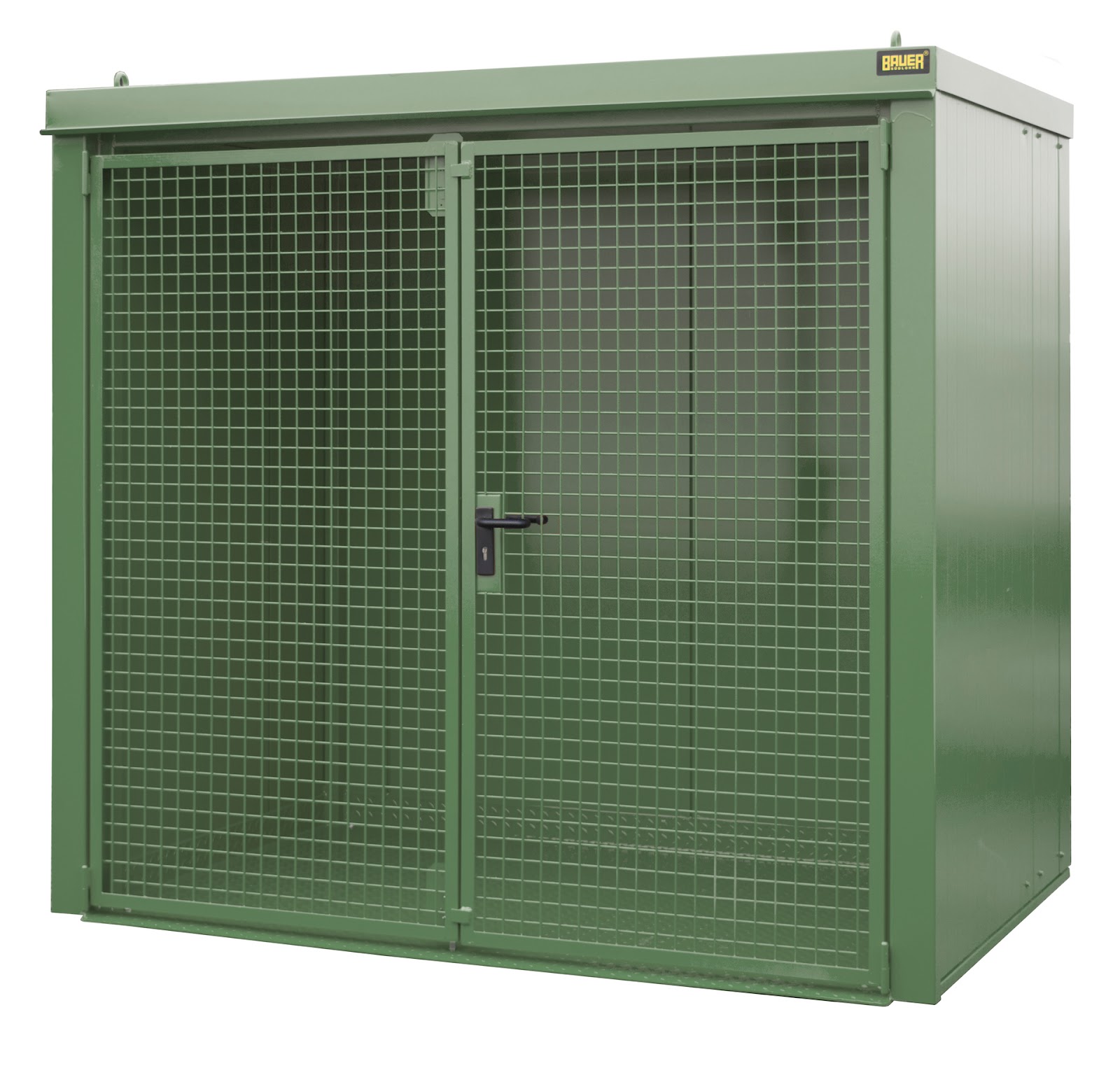 Gasflessen-container GFC-B M3, gelakt, Resedagroen