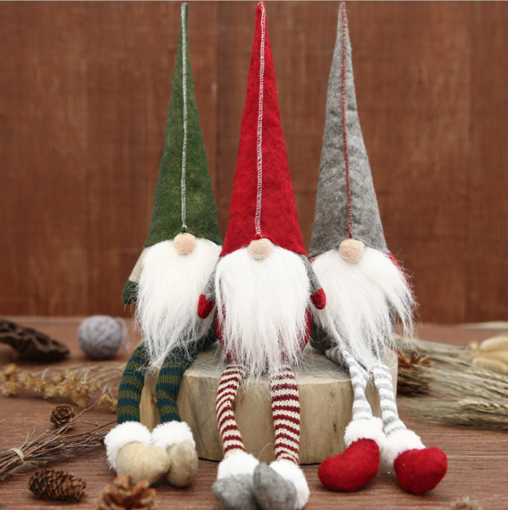 Weihnachts-Wichtelfigur mit langen Beinen
