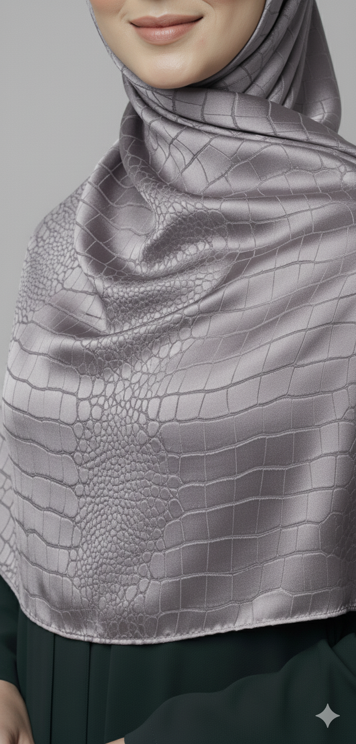 Silk Hijab with Embossed