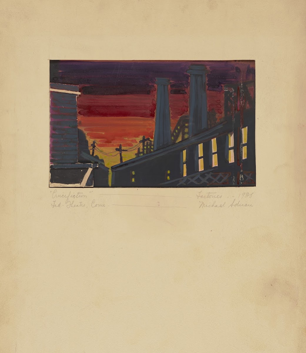 Crucifixion Factories Back Drop 1934 1943