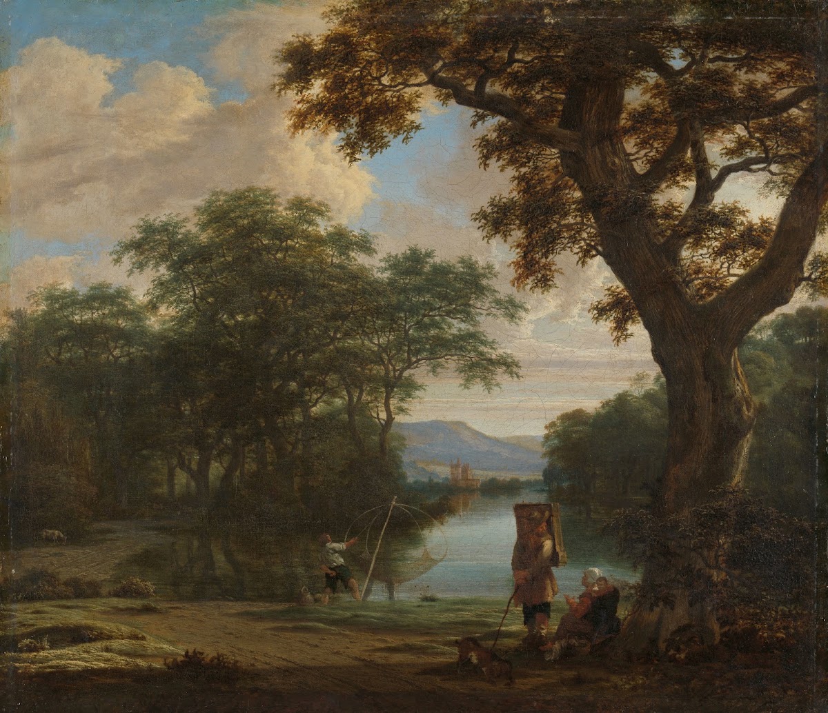 Landscape with Fisherman with a square Net c 1645   c 1655