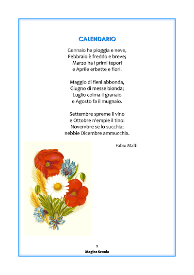 Anteprima della prima pagina: Calendario
