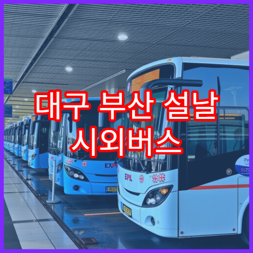 대구 부산 설날 시외버스 예매 일정과 잔여좌석 조회법