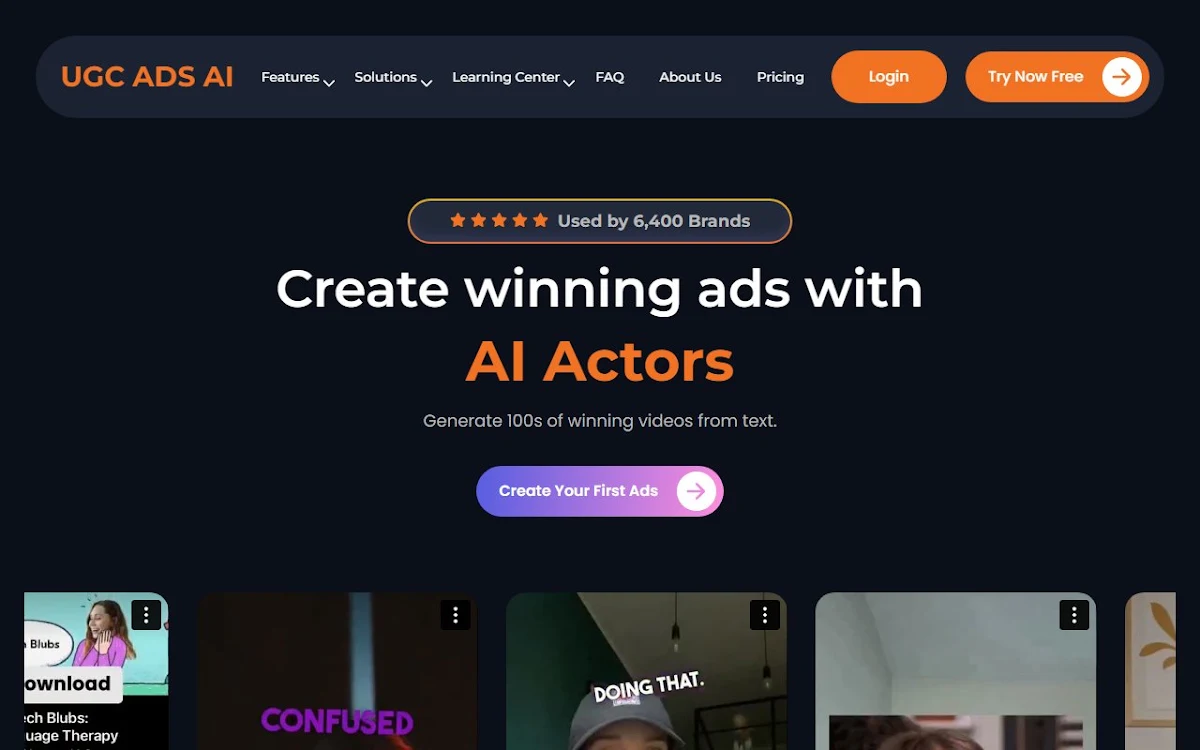Captura de UGC Ads AI