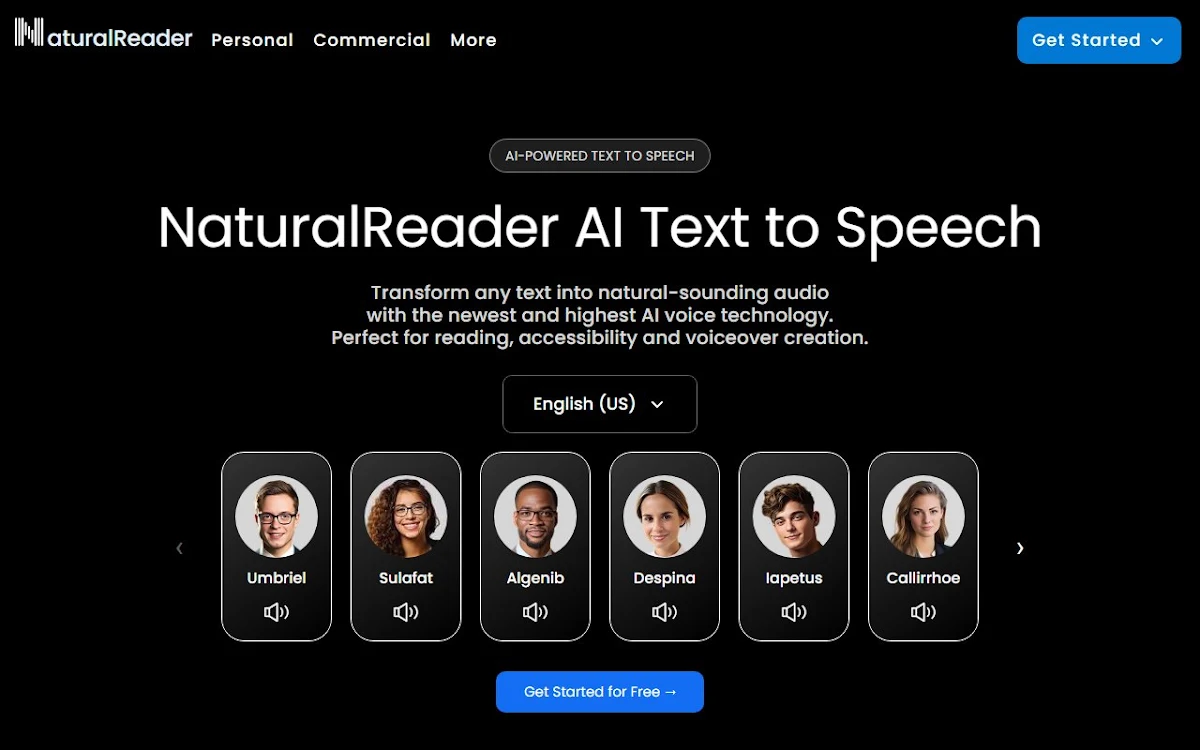 Captura de NaturalReader