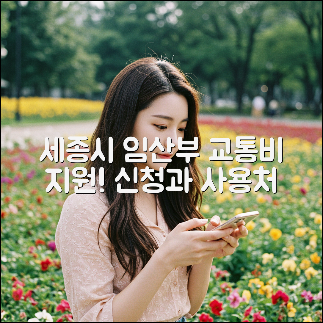 세종시 임산부 교통비 지원, 신청 방법과 사용처 완벽 정리!