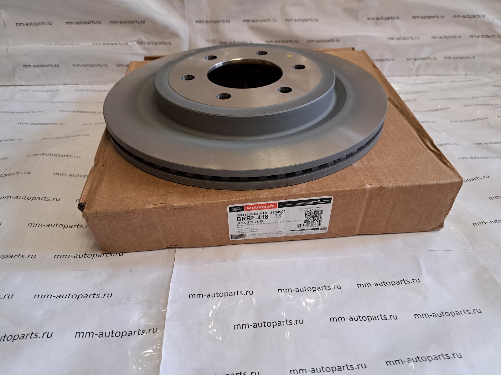 Диск тормозной задний (электр. стояночный тормоз) Ford #JL3Z2C026D (BRRF418 для 17-20 Ford Raptor