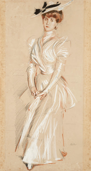 Portrait of Madame Helleu in boating costume circa 1890