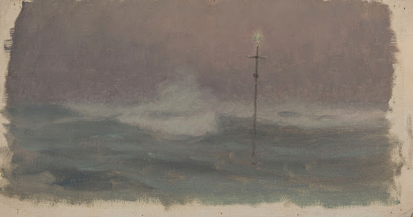 Croix et vague Bretagne 1905