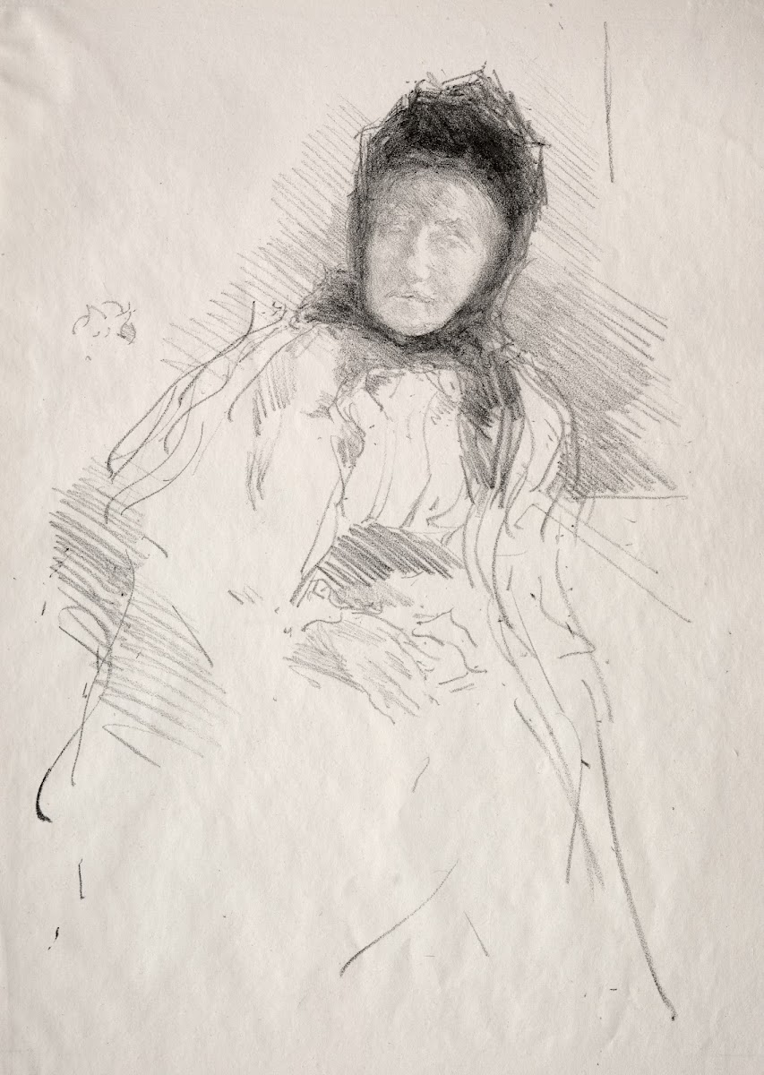 Unfinished Sketch of Lady Haden 1895