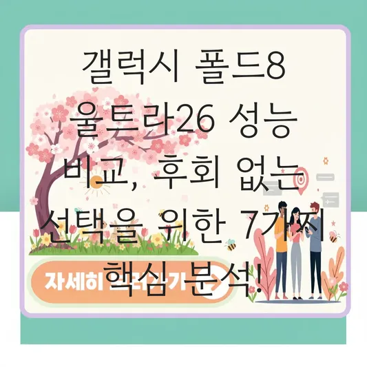 갤럭시 폴드8 울트라26 성능 비교