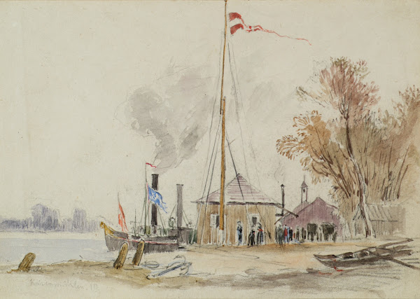 Bei den Kaisermühlen in Wien 1840