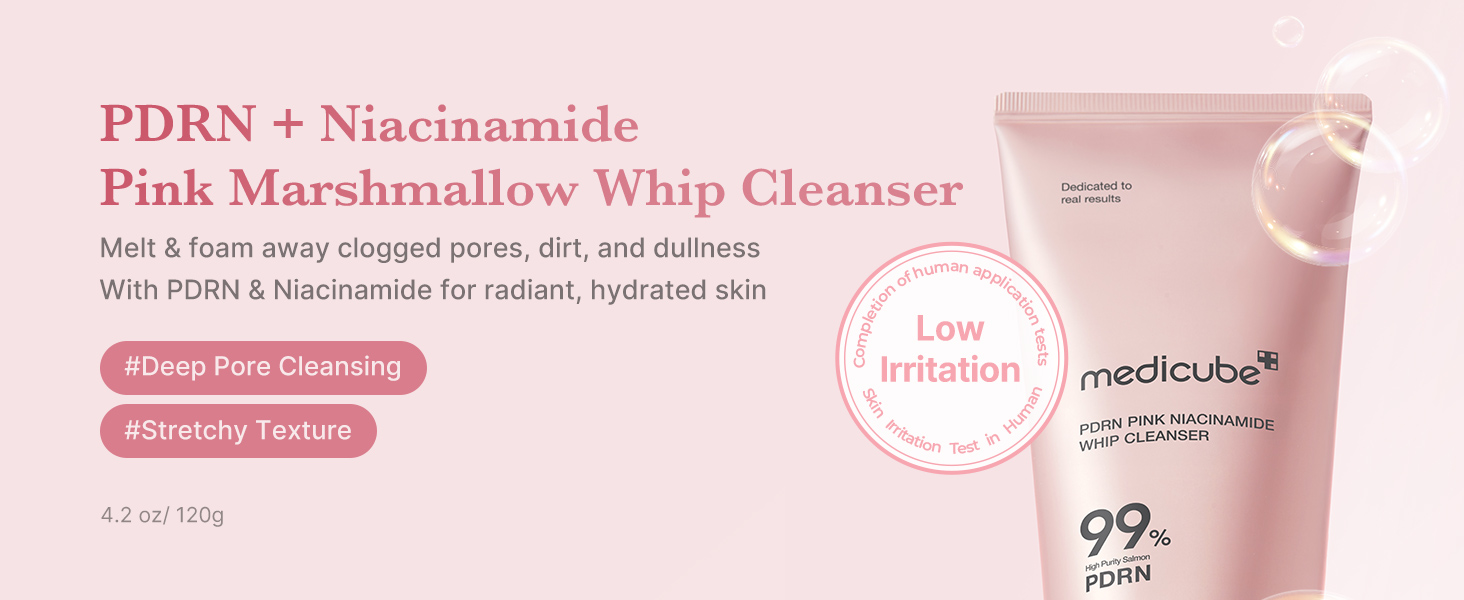 Medicube PDRN Pink Niacinamide Whip Cleanser
