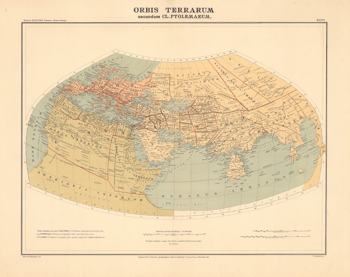 Orbis Terrarum secundum Cl Ptolemaeum 1914