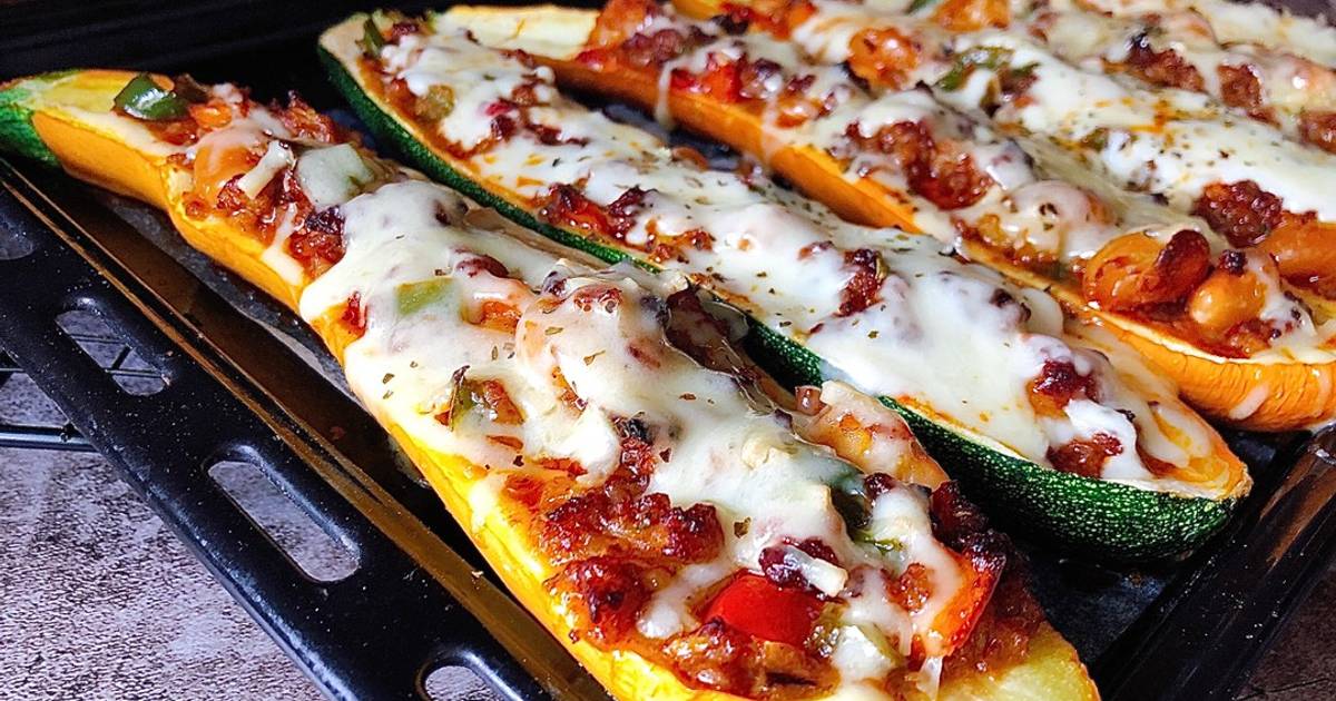 Bí Ngòi Nướng Phô Mai Kiểu Mễ - Mexican Cheesy Zucchini Boats 🇲🇽