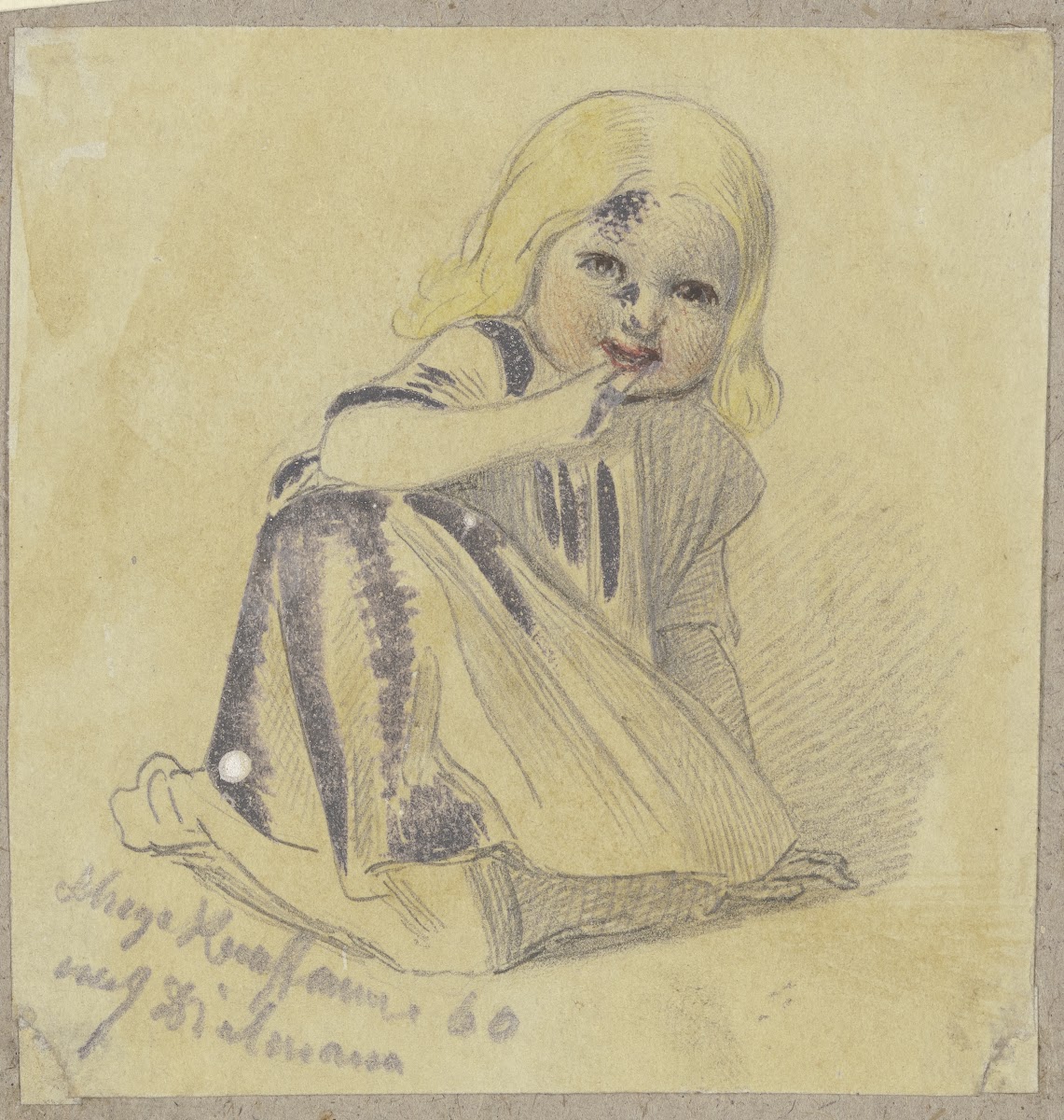 Little girl on the floor 1860