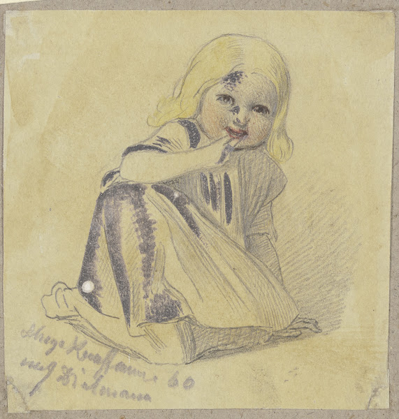 Little girl on the floor 1860