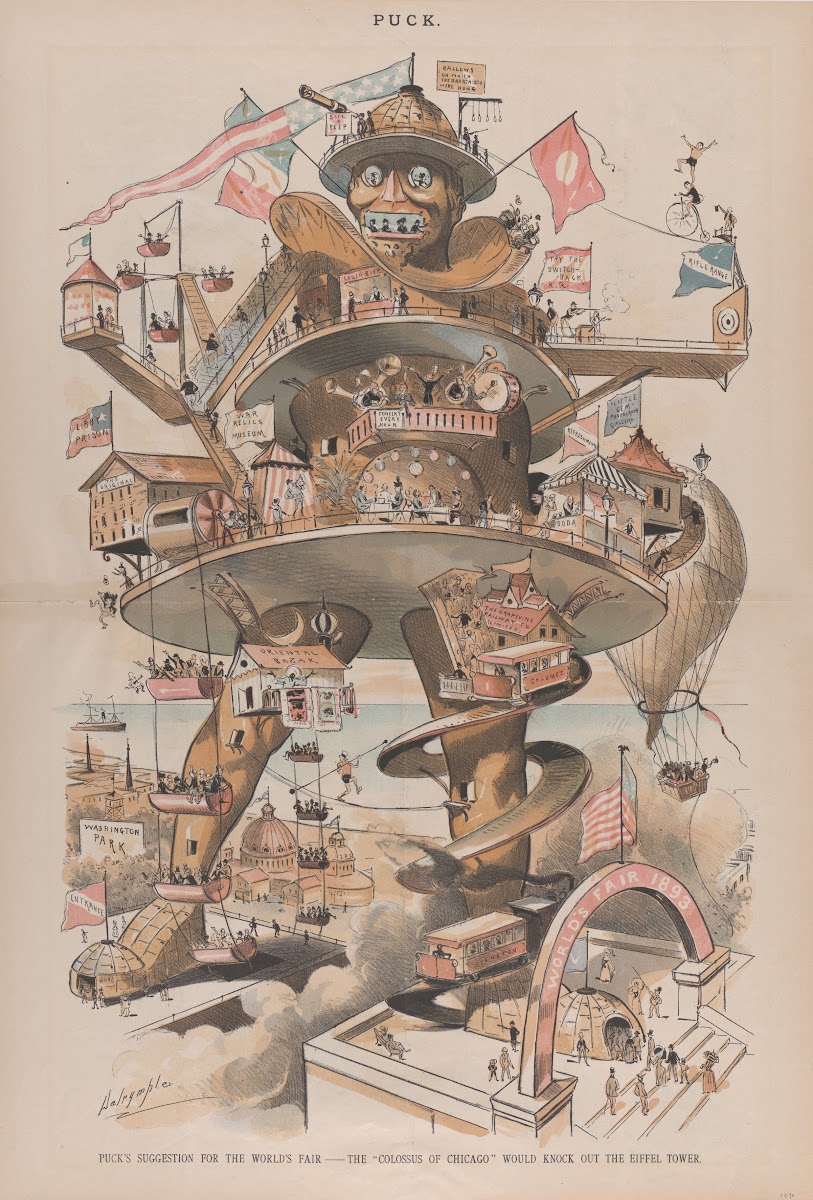 Pucks Suggestion for the Worlds Fair The Colossus of Chicago Would Knock Out the
