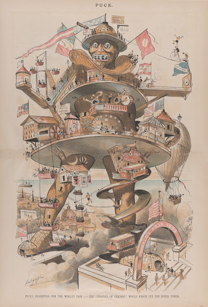 Pucks Suggestion for the Worlds Fair The Colossus of Chicago Would Knock Out the