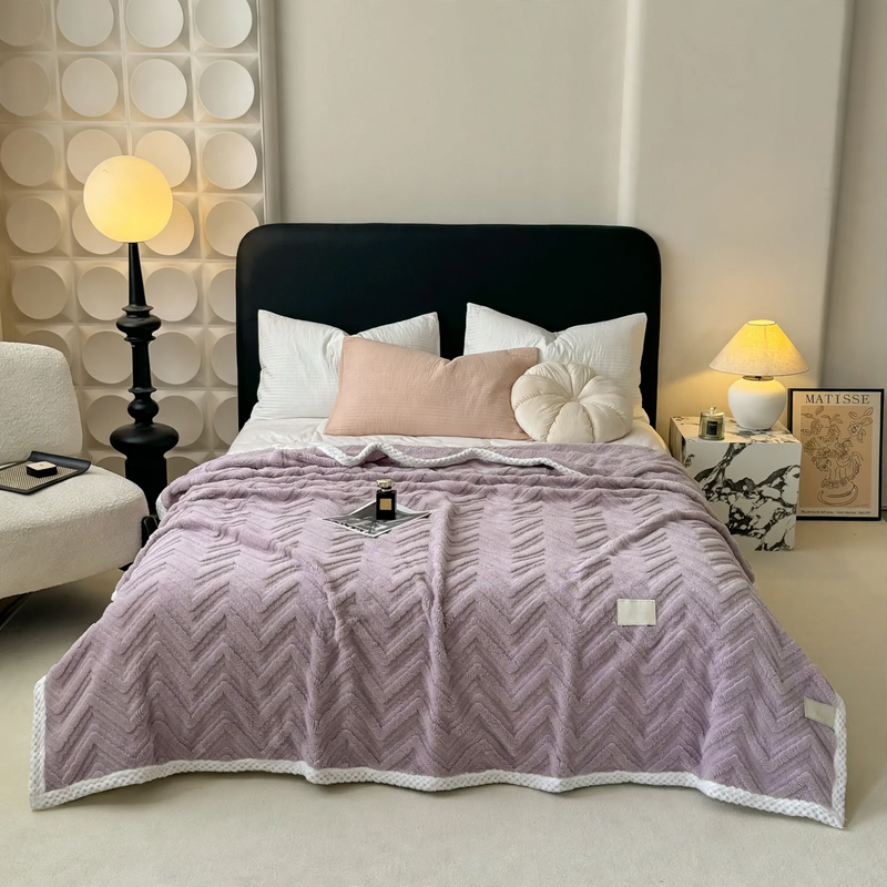 Versatile Coral Fleece Throw Blanket