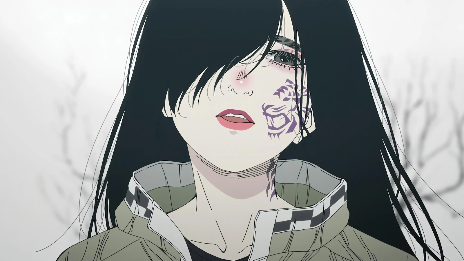 Anime Girl With Face Tattoo - Anime Illustration 4K Wallpaper (3840x2160)