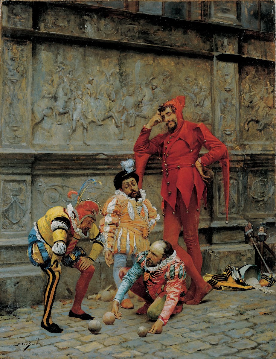 Jesters Playing Cochonnet