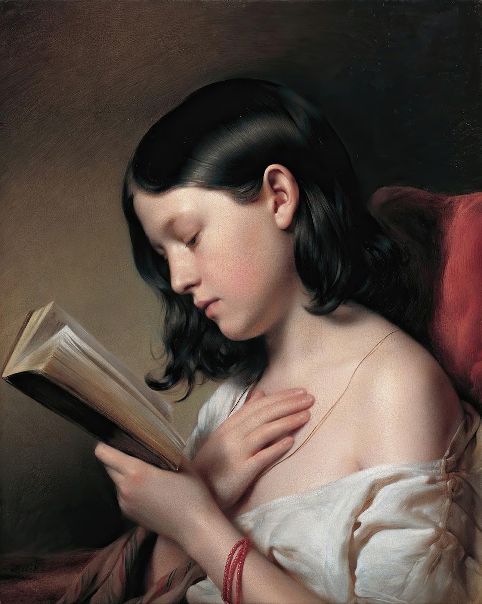 Lesendes Mädchen 1850