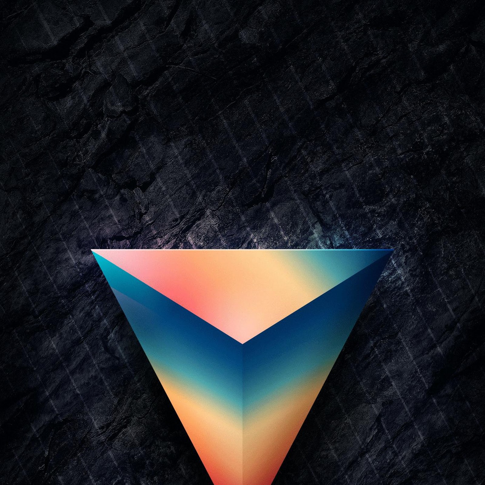 Download Abstract Gradient Prism On Dark Stone Full HD iPhone