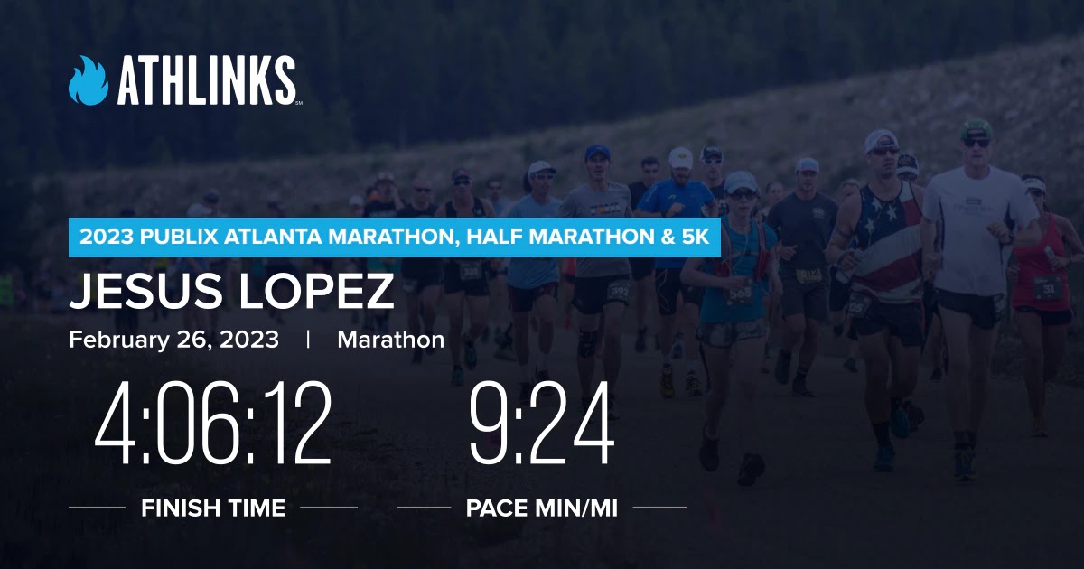 Diploma de ATLANTA MARATHON