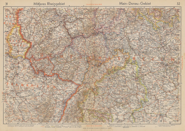 Mittleres Rheingebiet Main Donau Gebiet 1940