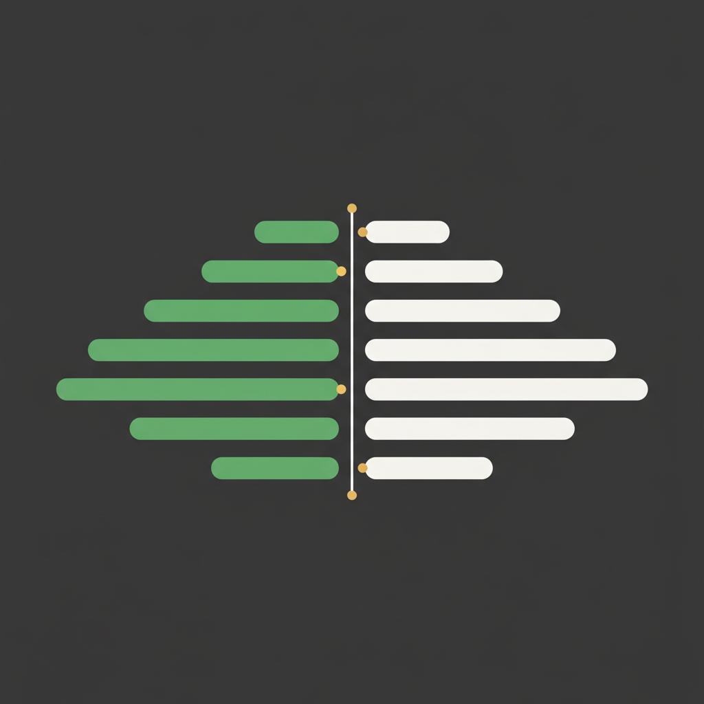 Close up 2D vector order book visualization showing bid and ask depth with small trade accents on dark background for crypto coin investment