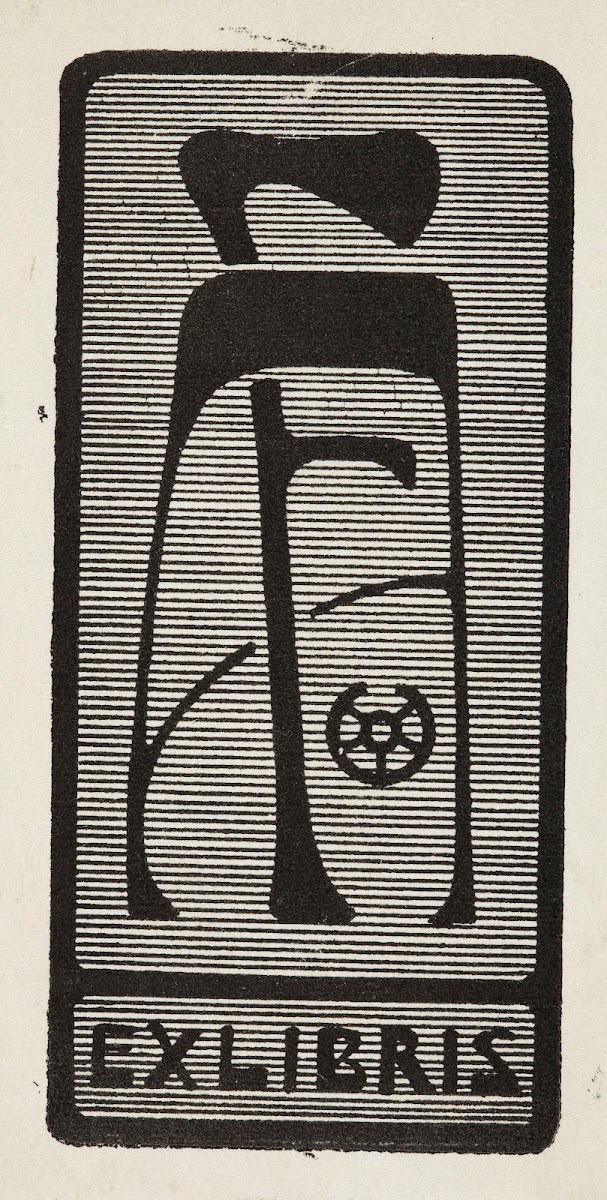 Bookplate of AF Armin von Foelkersam 1899