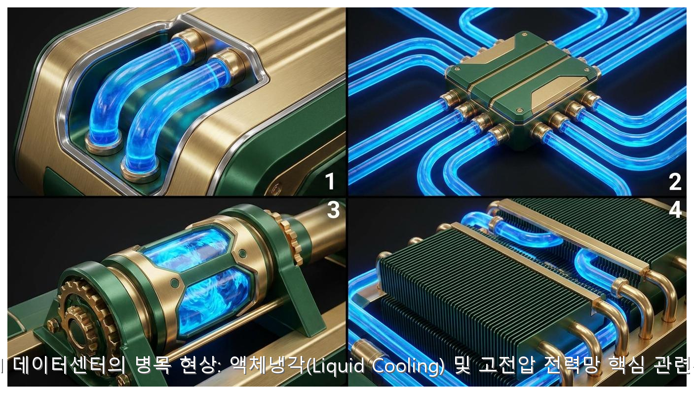 2026 AI 데이터센터의 병목 현상: 액체냉각(Liquid Cooling) 및 고전압 전력망 핵심 관련주 분석 핵심 안내 및 분석 인포그래픽 (3)