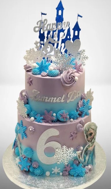 2 Tier Disney Frozen Themed Fresh Cream Cake CB-RC219